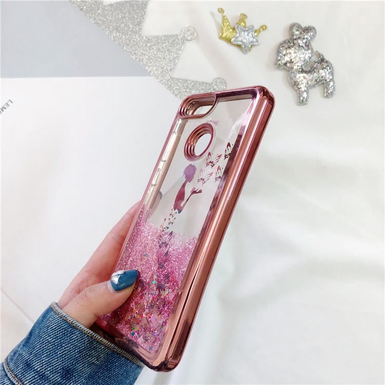 Dynamic Quicksand Plating TPU Back Case for Huawei Honor 7X - Butterfly Fairy-11