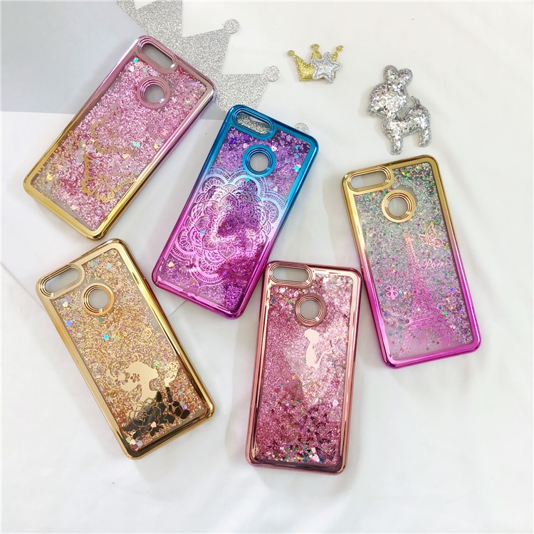 Dynamic Quicksand Plating TPU Back Case for Huawei Honor 7X - Butterfly Fairy-13