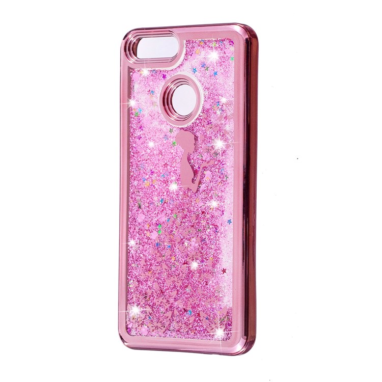 Dynamic Quicksand Plating TPU Back Case for Huawei Honor 7X - Butterfly Fairy-4