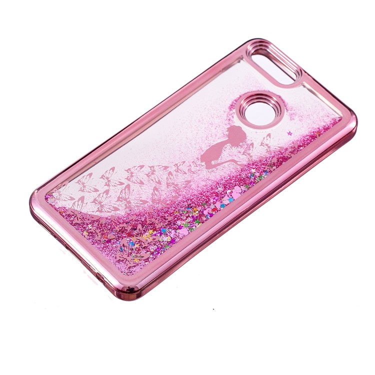 Dynamic Quicksand Plating TPU Back Case for Huawei Honor 7X - Butterfly Fairy-5