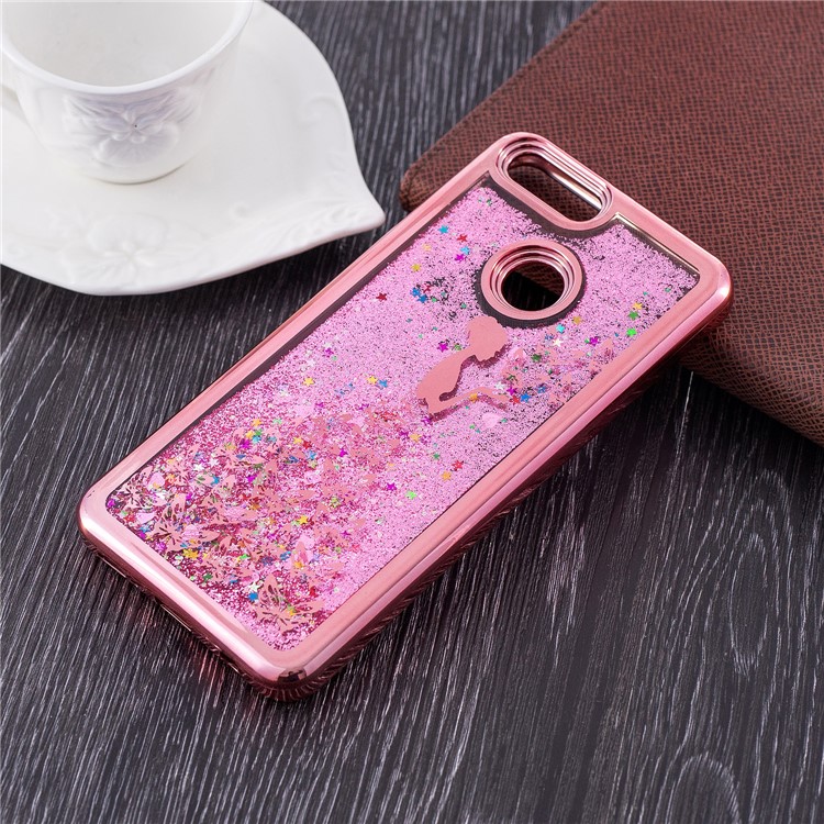 Dynamic Quicksand Plating TPU Back Case for Huawei Honor 7X - Butterfly Fairy-6