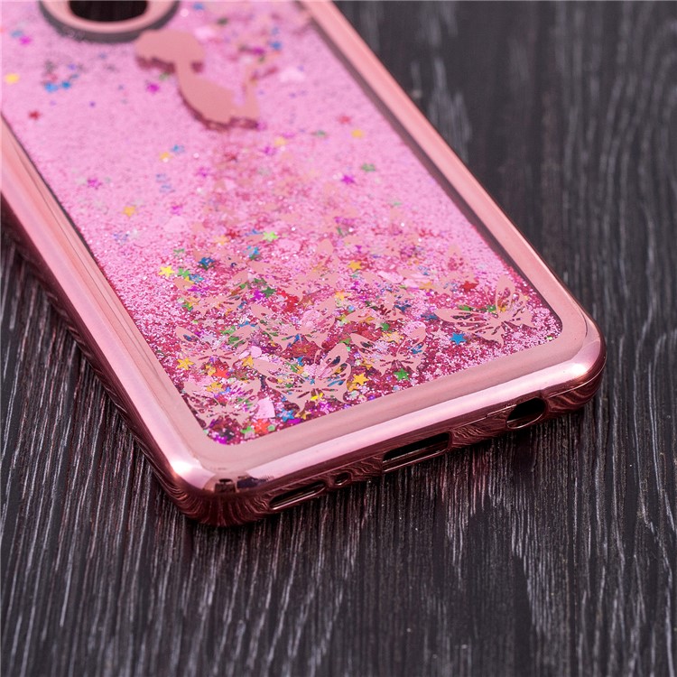 Dynamic Quicksand Plating TPU Back Case for Huawei Honor 7X - Butterfly Fairy-7