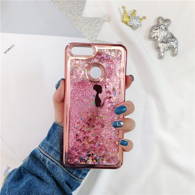 Dynamic Quicksand Plating TPU Back Case for Huawei Honor 7X - Butterfly Fairy-9