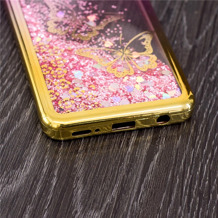 Dynamic Quicksand Plating TPU Cell Phone Case for Huawei Honor 7X - Butterflies-8