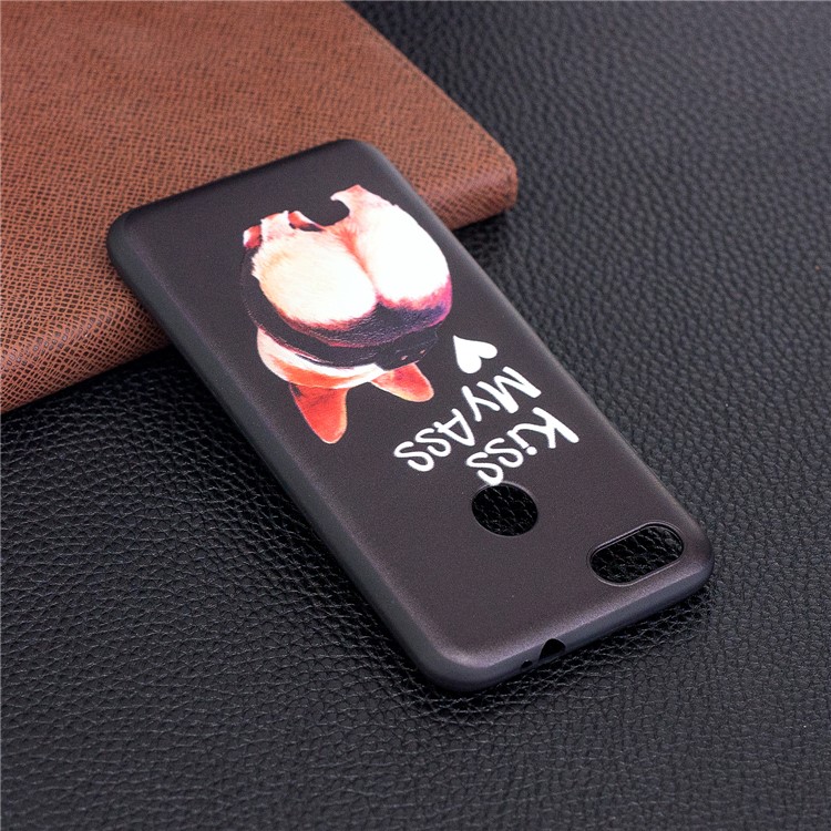 Embossment Patterned Soft TPU Cover for Huawei P9 lite mini/Y6 Pro (2017)/Enjoy 7 - Kiss My Ass-4