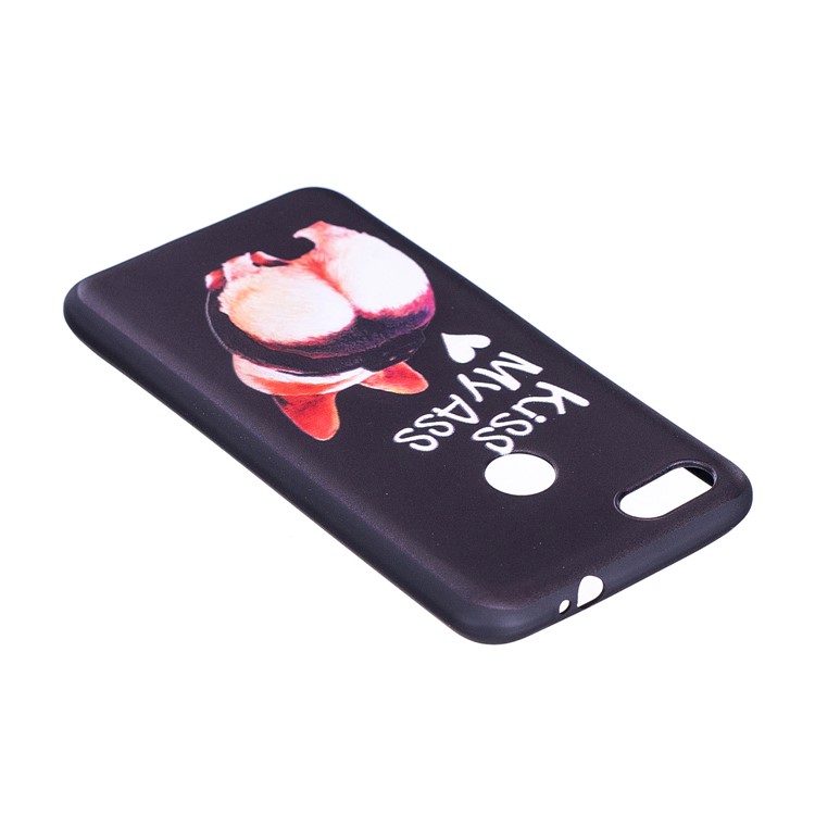 Embossment Patterned Soft TPU Cover for Huawei P9 lite mini/Y6 Pro (2017)/Enjoy 7 - Kiss My Ass-6
