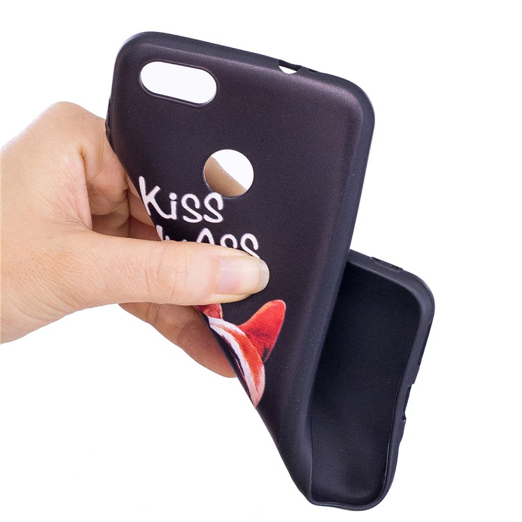 Embossment Patterned Soft TPU Cover for Huawei P9 lite mini/Y6 Pro (2017)/Enjoy 7 - Kiss My Ass-7