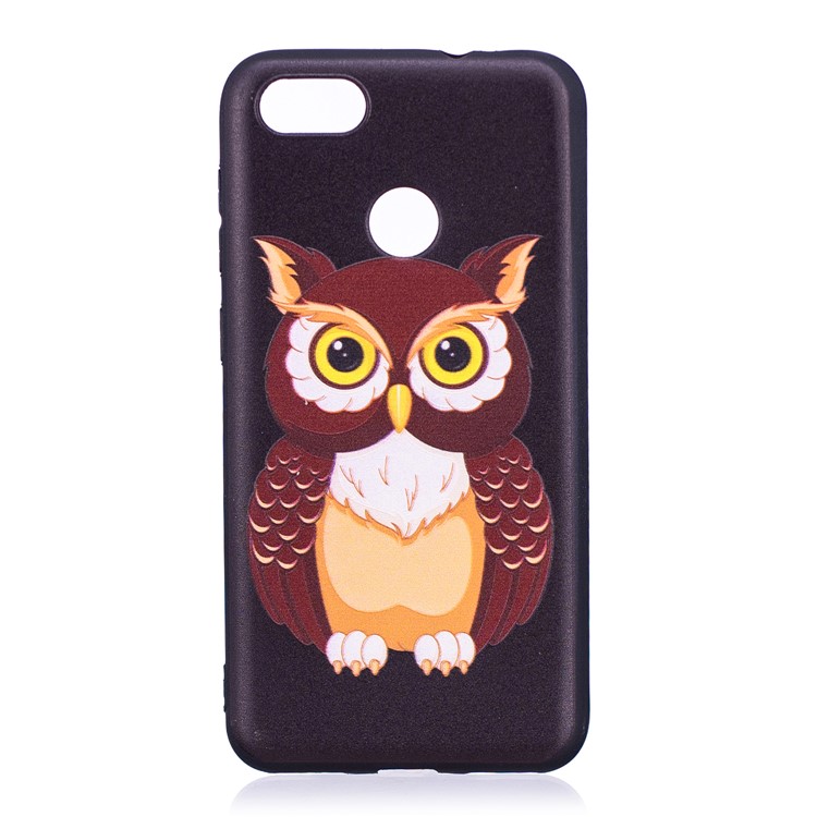 Embossment Patterned Soft TPU Casing for Huawei P9 lite mini/Y6 Pro (2017)/Enjoy 7 - Owl-2