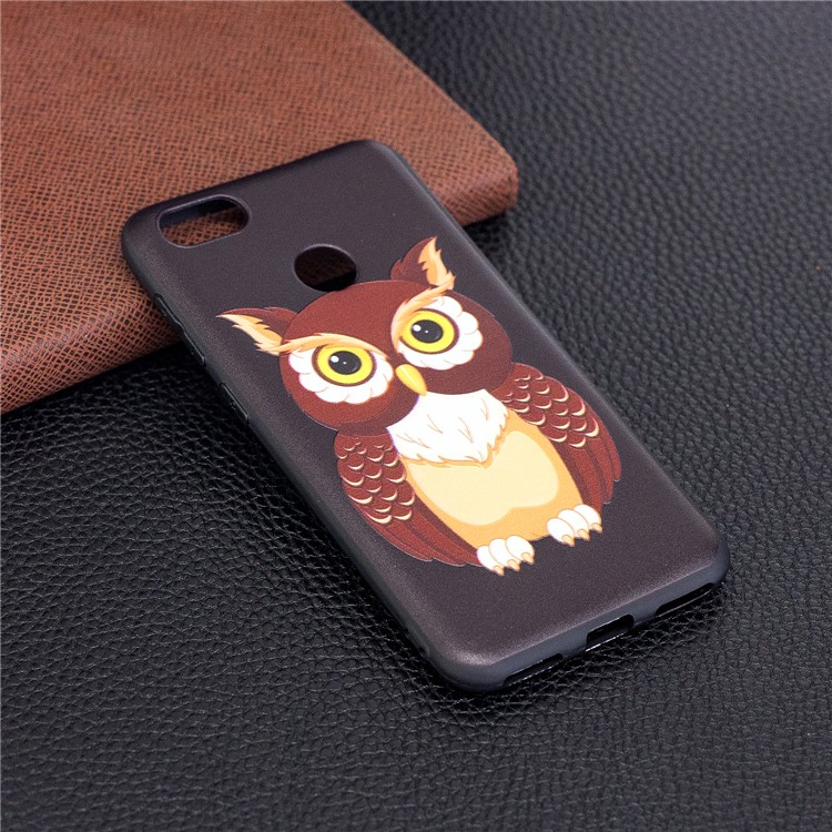 Embossment Patterned Soft TPU Casing for Huawei P9 lite mini/Y6 Pro (2017)/Enjoy 7 - Owl-3