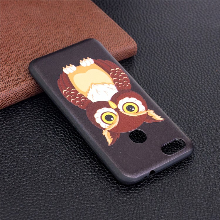 Embossment Patterned Soft TPU Casing for Huawei P9 lite mini/Y6 Pro (2017)/Enjoy 7 - Owl-4