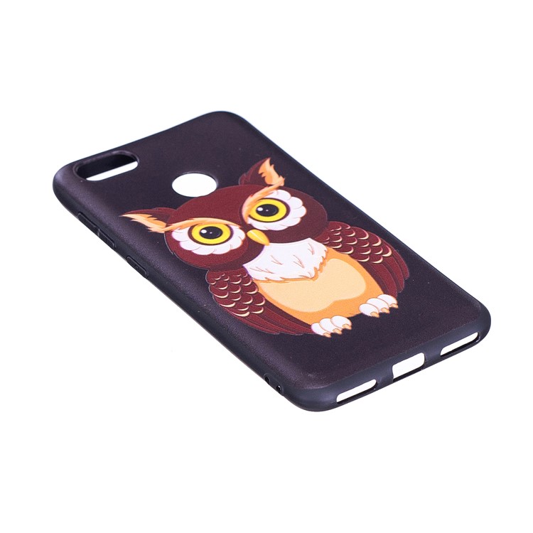 Embossment Patterned Soft TPU Casing for Huawei P9 lite mini/Y6 Pro (2017)/Enjoy 7 - Owl-5