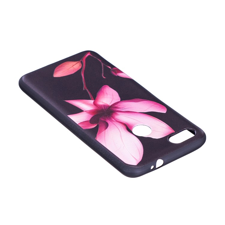 Embossment Patterned Soft TPU Mobile Phone Case for Huawei P9 lite mini/Y6 Pro (2017)/Enjoy 7 - Pink Flower-6