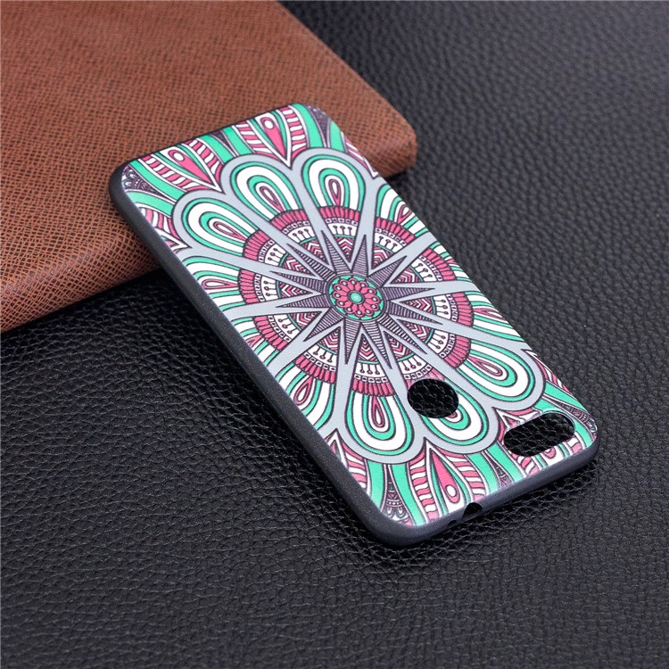 Embossment Patterned Soft TPU Mobile Phone Cover for Huawei P9 lite mini/Y6 Pro (2017)/Enjoy 7 - Symmetric Pattern-4