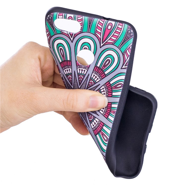 Embossment Patterned Soft TPU Mobile Phone Cover for Huawei P9 lite mini/Y6 Pro (2017)/Enjoy 7 - Symmetric Pattern-7