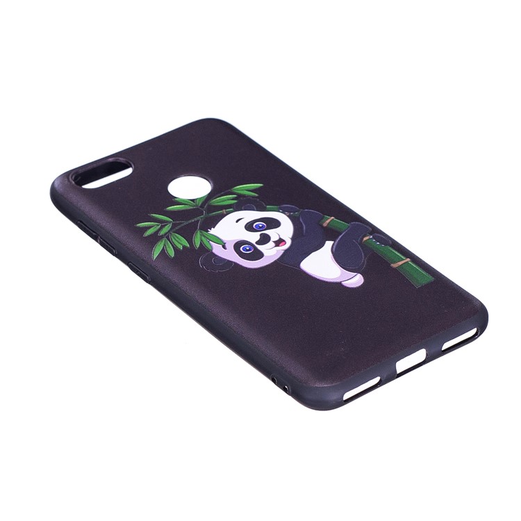 Embossment Patterned Soft TPU Protective Case for Huawei P9 lite mini/Y6 Pro (2017)/Enjoy 7 - Panda on Bamboo-5