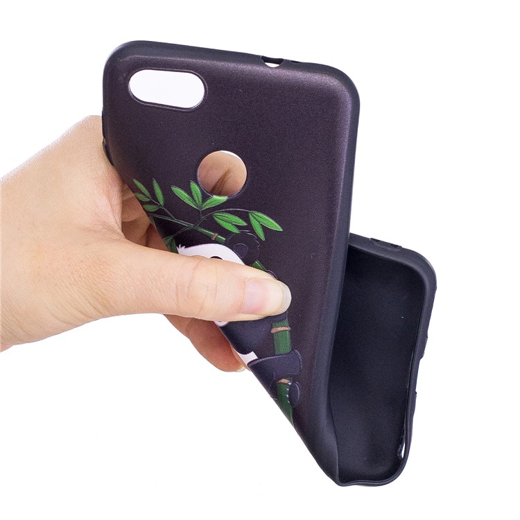 Embossment Patterned Soft TPU Protective Case for Huawei P9 lite mini/Y6 Pro (2017)/Enjoy 7 - Panda on Bamboo-7