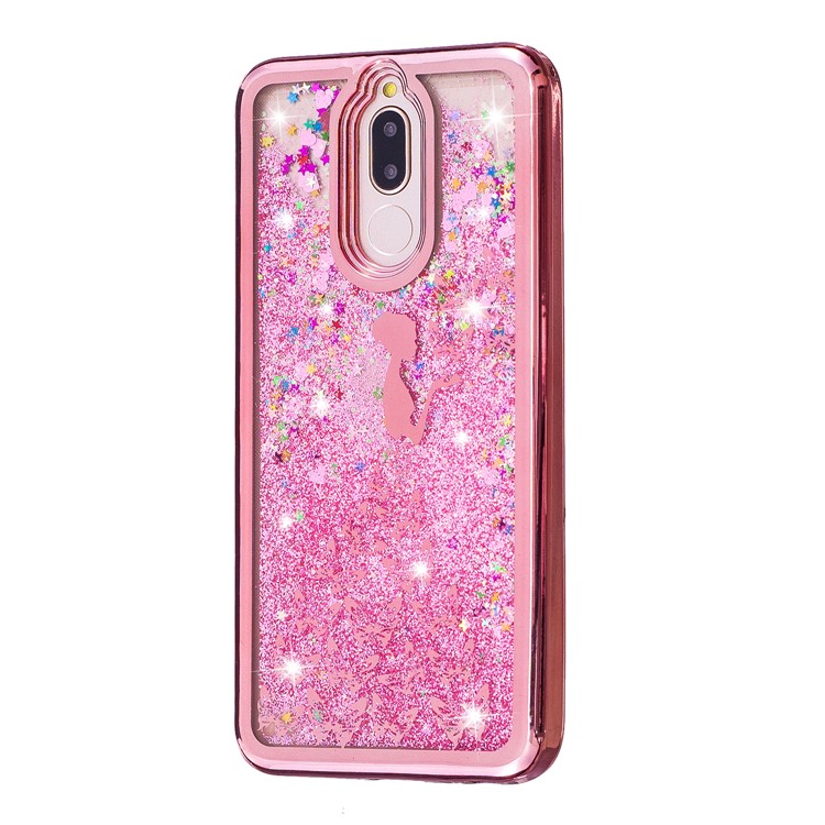 Moving Quicksand Plated TPU Casing for Huawei Mate 10 Lite / nova 2i / Maimang 6 / Honor 9i (India) - Butterfly Fairy-4