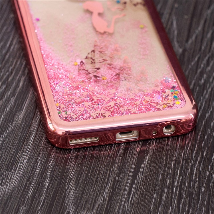 Moving Quicksand Plated TPU Casing for Huawei Mate 10 Lite / nova 2i / Maimang 6 / Honor 9i (India) - Butterfly Fairy-8