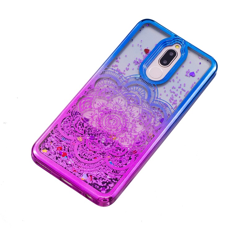 Dynamic Quicksand Plated TPU Gel Cover for Huawei Mate 10 Lite / nova 2i - Lotus Flower-3