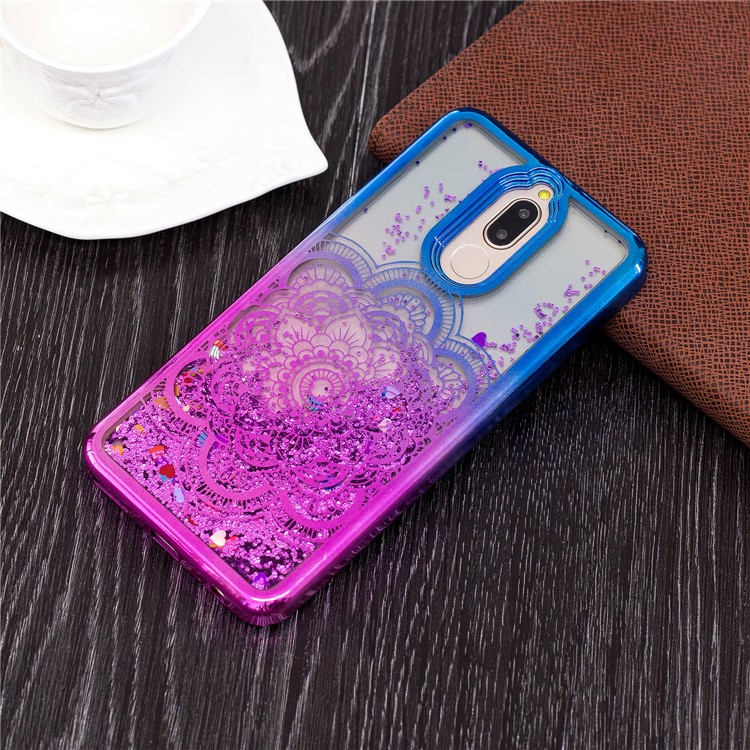 Dynamic Quicksand Plated TPU Gel Cover for Huawei Mate 10 Lite / nova 2i - Lotus Flower-6