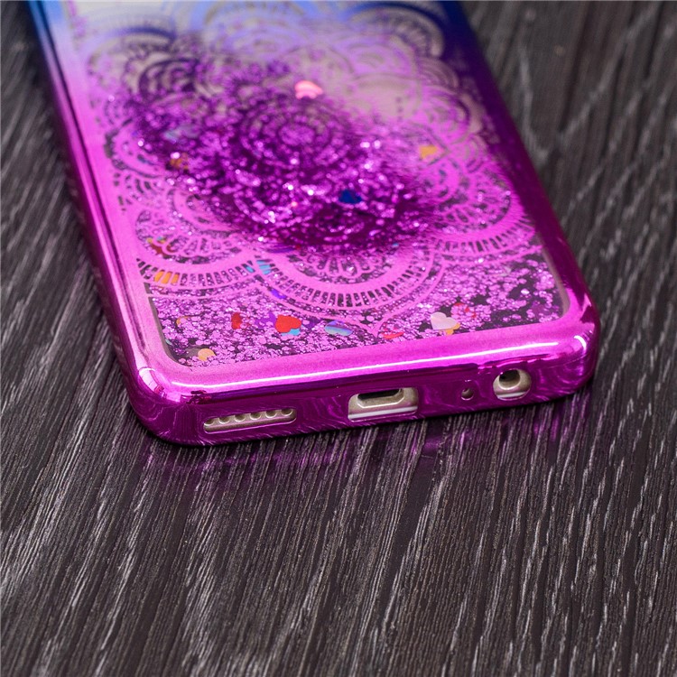 Dynamic Quicksand Plated TPU Gel Cover for Huawei Mate 10 Lite / nova 2i - Lotus Flower-8