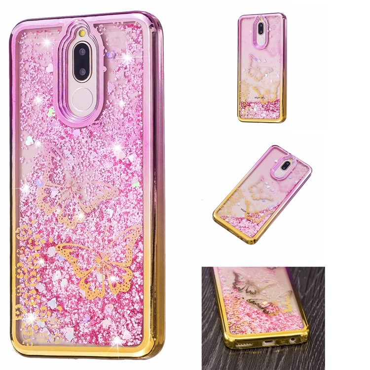 Shell Móvel Dinâmico De TPU Para Banheiras Rápidas Para Huawei Mate 10 Lite / Honra 9i (india) - Borboletas-1