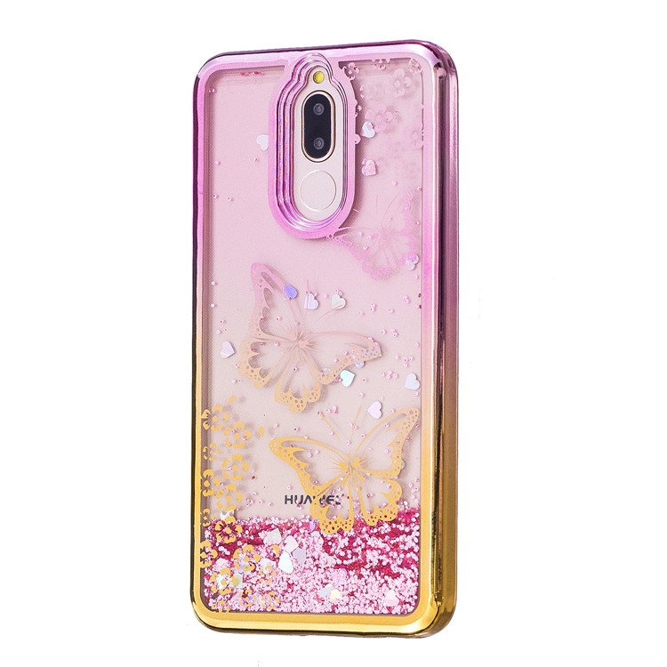 Shell Móvel Dinâmico De TPU Para Banheiras Rápidas Para Huawei Mate 10 Lite / Honra 9i (india) - Borboletas-2