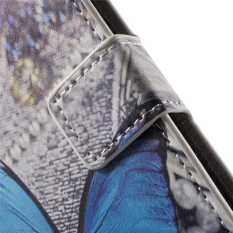 Wallet Leather Stand Cover for Huawei ShotX / Honor 7i - Blue Butterfly-7