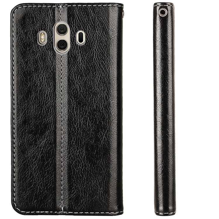 Business Style Auto-absorbed PU Leather Case with Card Slot for Huawei Mate 10 - Black-3