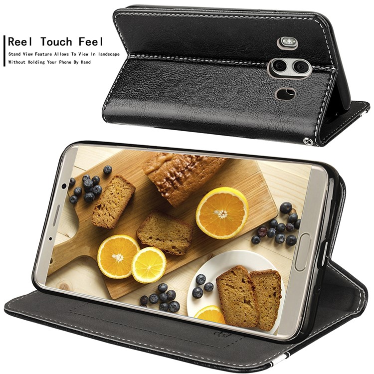 Business Style Auto-absorbed PU Leather Case with Card Slot for Huawei Mate 10 - Black-5