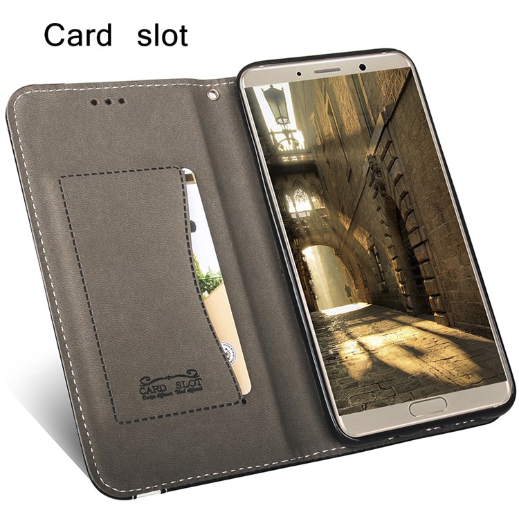 Business Style Auto-absorbed PU Leather Case with Card Slot for Huawei Mate 10 - Black-8