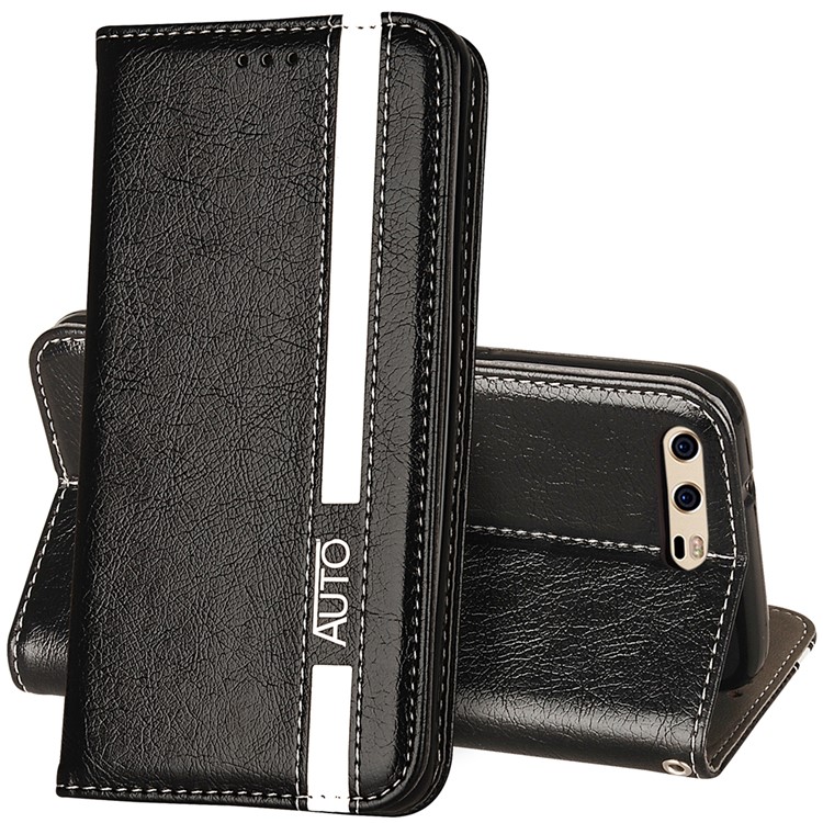 Business Style Auto-absorbed PU Leather Case with Card Slot for Huawei P10 - Black-2