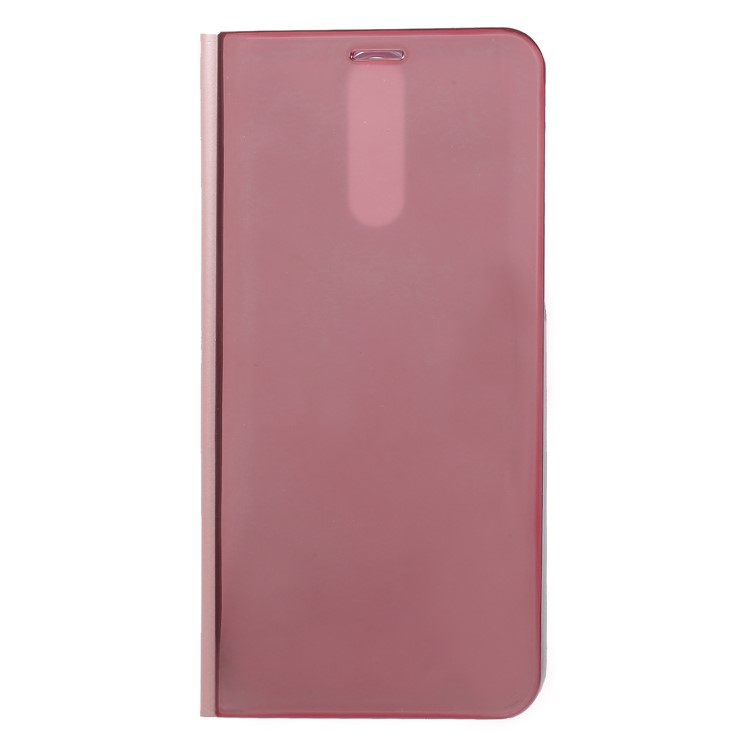 Plated Mirror Surface Information View Stand Leather Smart Cover for Huawei Mate 10 Lite/nova 2i/Maimang 6/Honor 9i (India) - Rose Gold-1