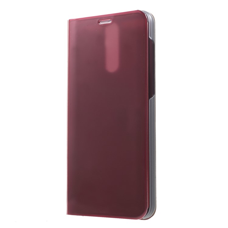 Plated Mirror Surface Information View Stand Leather Smart Cover for Huawei Mate 10 Lite/nova 2i/Maimang 6/Honor 9i (India) - Rose Gold-3