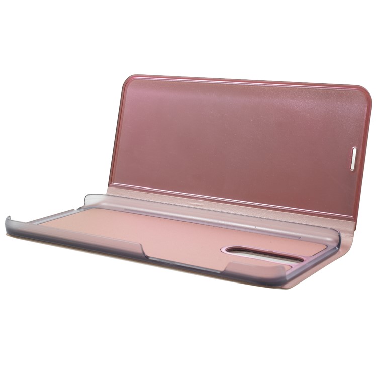 Plated Mirror Surface Information View Stand Leather Smart Cover for Huawei Mate 10 Lite/nova 2i/Maimang 6/Honor 9i (India) - Rose Gold-6