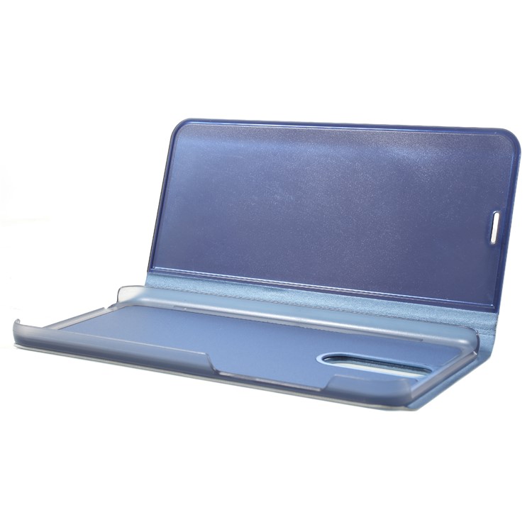 Plated Mirror Surface Information View Stand Leather Smart Mobile Phone Case for Huawei Mate 10 Lite/nova 2i/Maimang 6/Honor 9i (India) - Blue-7
