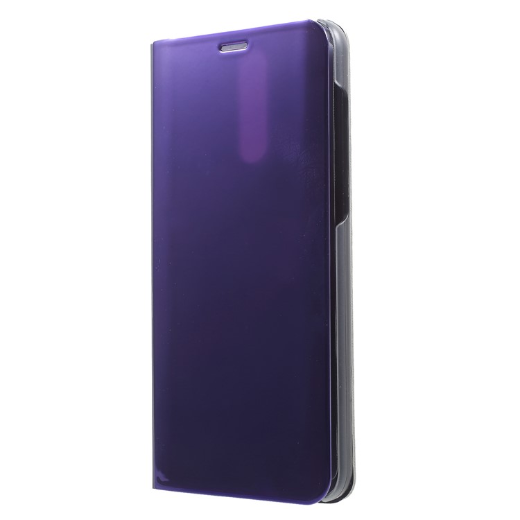 Plated Mirror Surface Information View Stand Leather Smart Cell Phone Case for Huawei Mate 10 Lite/nova 2i/Maimang 6/Honor 9i (India) - Purple-3