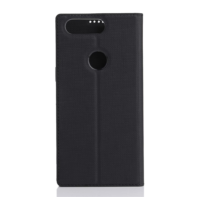 VILI DMX Cross Texture Card Holder Leather Stand Case for Huawei Honor 9 Lite/Honor 9 Youth Edition - Black-3