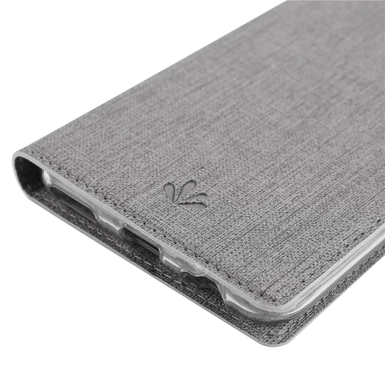 VILI DMX Cross Texture Card Holder Leather Stand Cover for Huawei Honor 9 Lite/Honor 9 Youth Edition - Grey-10