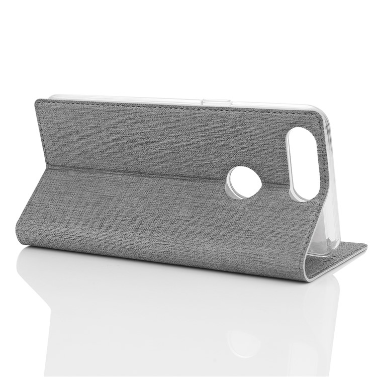 VILI DMX Cross Texture Card Holder Leather Stand Cover for Huawei Honor 9 Lite/Honor 9 Youth Edition - Grey-8