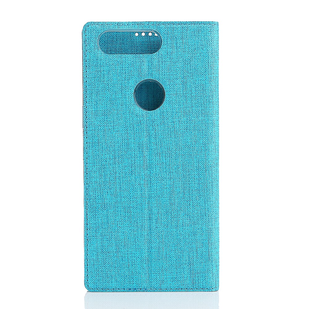 Vili DMX Cross Texture Card Halter Lederstand Mobiltelefon Hülle Für Huawei Honor 9 Lite/Honor 9 Youth Edition - Blau