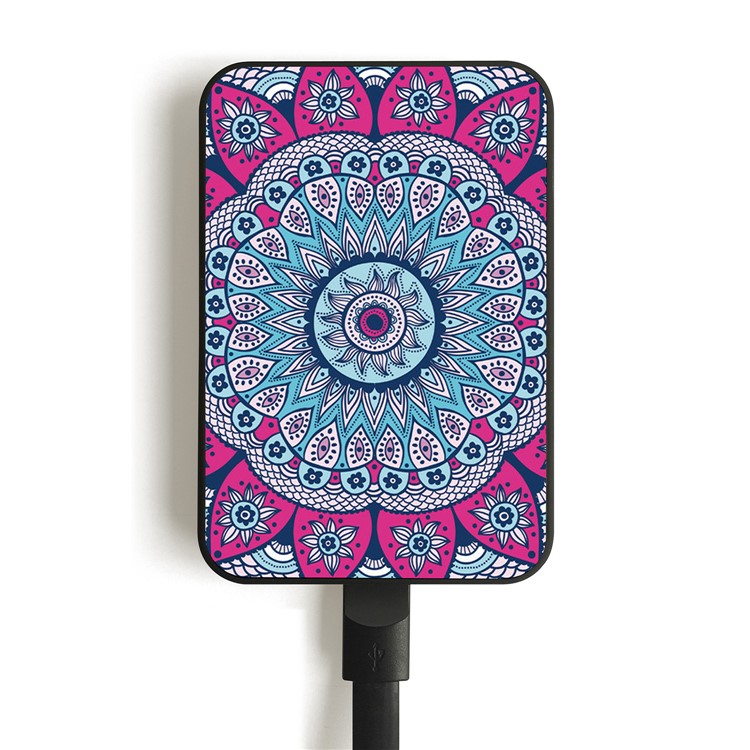 Cartoon Series Portable 10000mAh Power Bank for Samsung, iPhone, Huawei etc. - Mandala Pattern-1