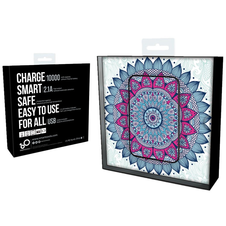 Cartoon Series Portable 10000mAh Power Bank for Samsung, iPhone, Huawei etc. - Mandala Pattern-11