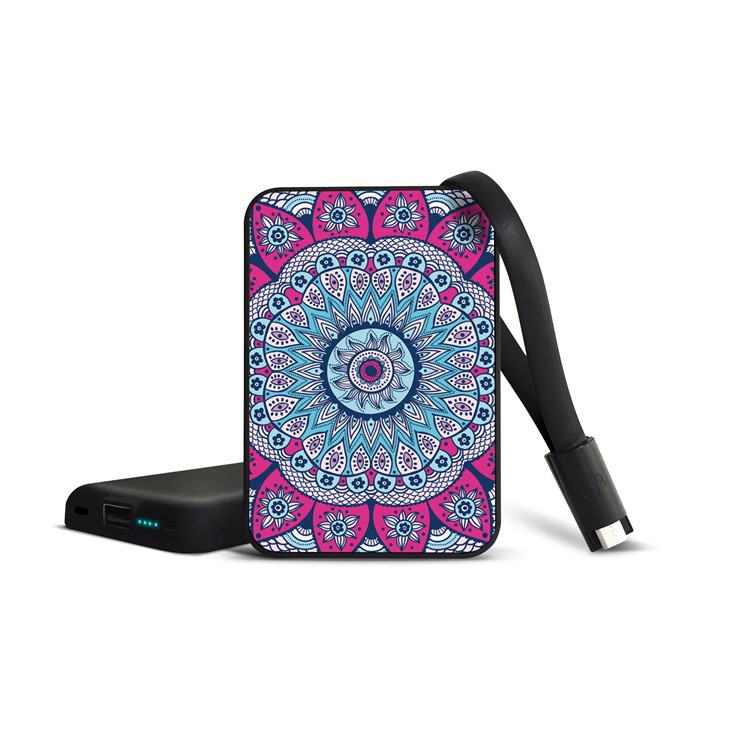 Cartoon Series Portable 10000mAh Power Bank for Samsung, iPhone, Huawei etc. - Mandala Pattern-2