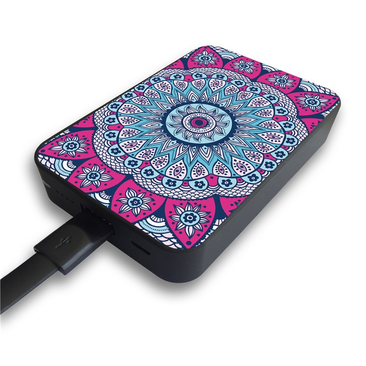 Cartoon Series Portable 10000mAh Power Bank for Samsung, iPhone, Huawei etc. - Mandala Pattern-4