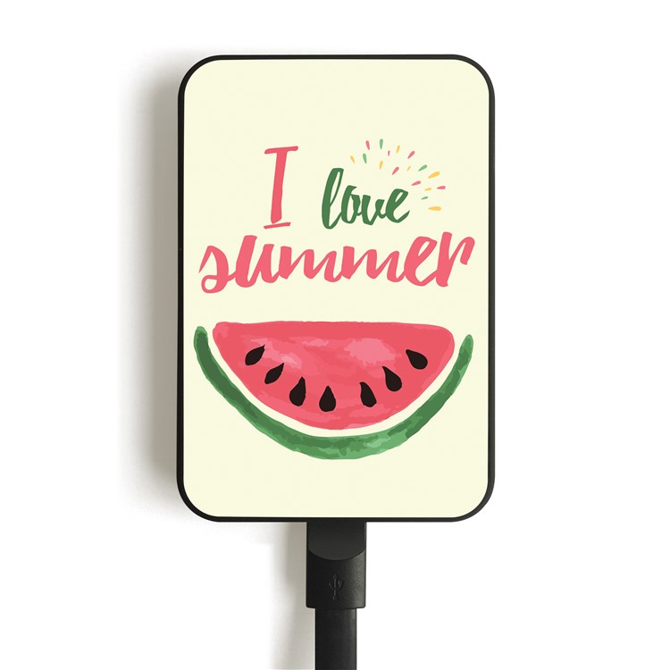 Cartoon Series Portable 10000mAh External Backup Charger for Samsung, iPhone, Huawei etc. - Watermelon and Words-1