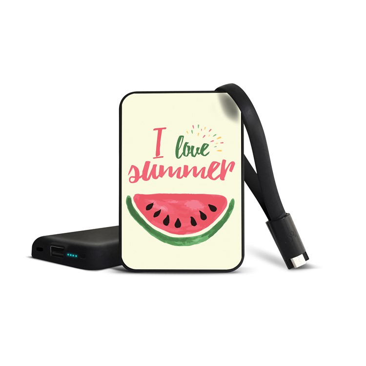 Cartoon Series Portable 10000mAh External Backup Charger for Samsung, iPhone, Huawei etc. - Watermelon and Words-2
