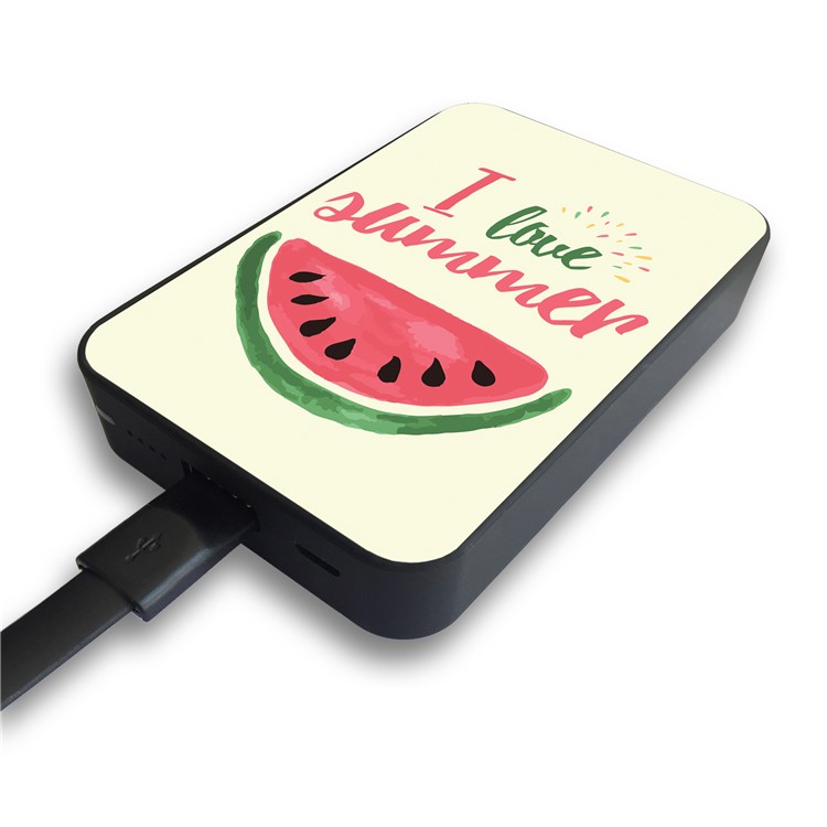 Cartoon Series Portable 10000mAh External Backup Charger for Samsung, iPhone, Huawei etc. - Watermelon and Words-4