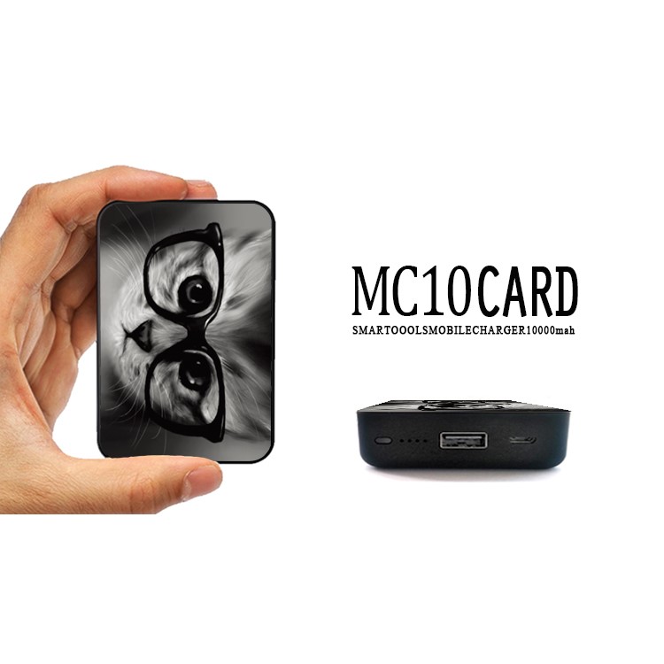 Cartoon Series Portable 10000mAh Power Bank Backup Battery Charger for Samsung, iPhone, Huawei etc. - Cat Wearing Glasses-13
