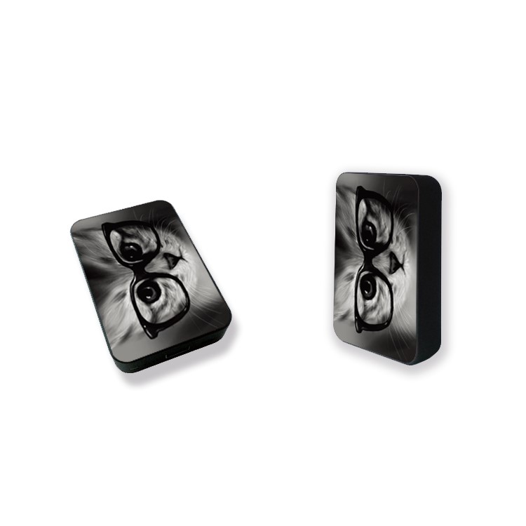 Cartoon Series Portable 10000mAh Power Bank Backup Battery Charger for Samsung, iPhone, Huawei etc. - Cat Wearing Glasses-15